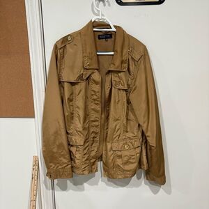 Jones New York Tan Lightweight Utility Jacket Size L